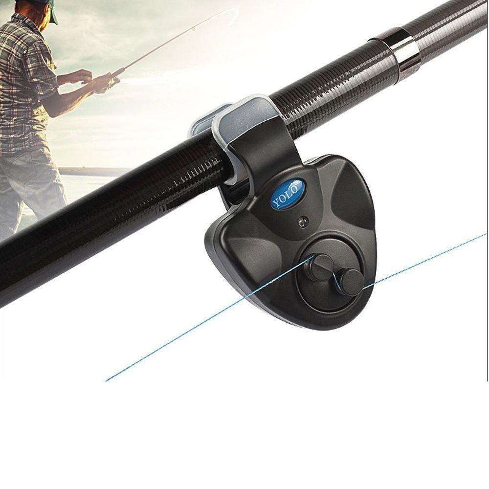 Зажим для рыболовного инструмента на удочку Сигнализатор поклевки Рыболовный оповещатель Электронный сигнализатор Рыболовный сигнализатор чёрный